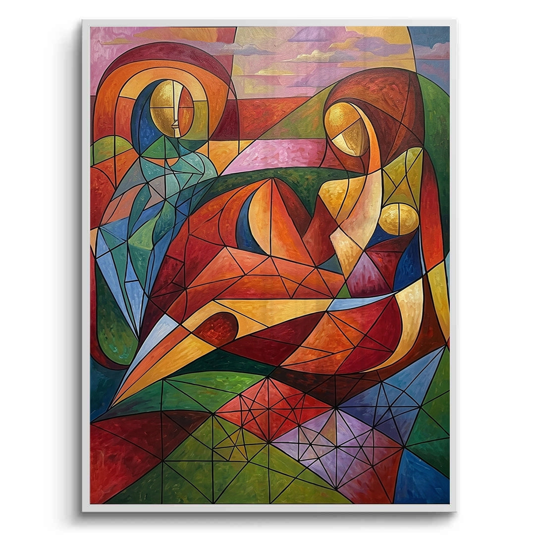 2Modern Abstract Figures - Fine Art