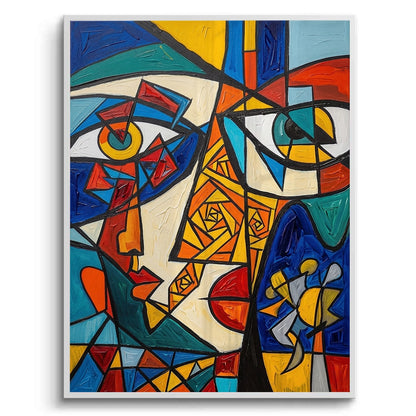 Abstract Cubist Portrait - Fine Art