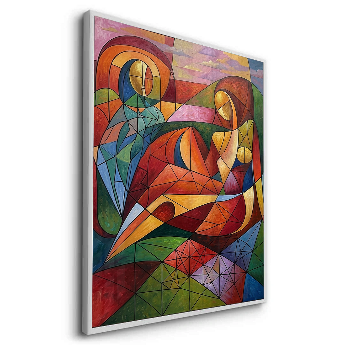 2Modern Abstract Figures - Fine Art