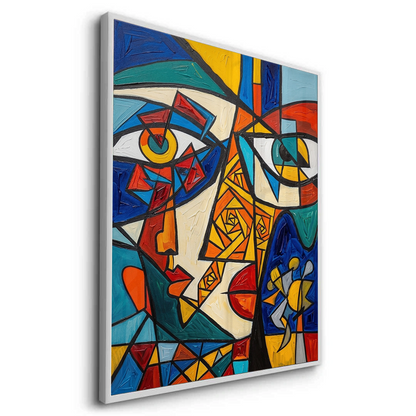 Abstract Cubist Portrait - Fine Art