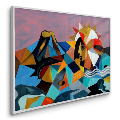 Cubist Sun Spirit - Fine Art