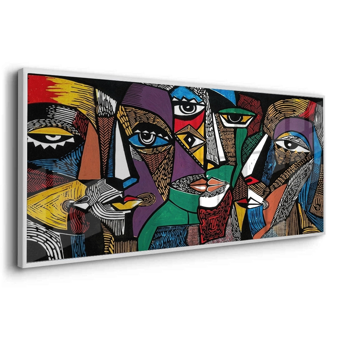 2Cubist Tribal Faces - Fine Art