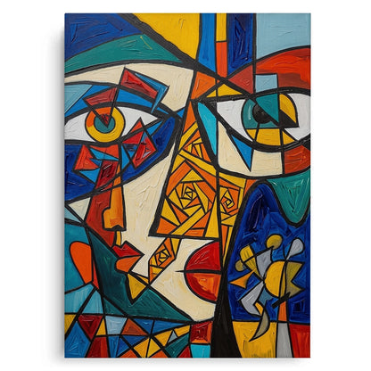 Abstract Cubist Portrait - Canvas