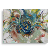 Teal Motion Abstract - Canvas