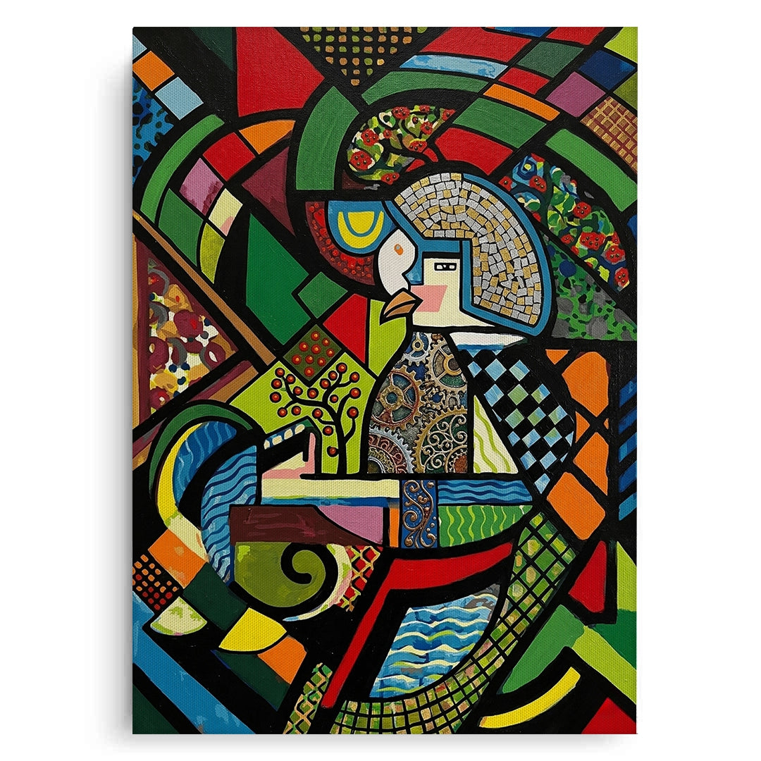 2Abstract Clockwork Bird - Canvas