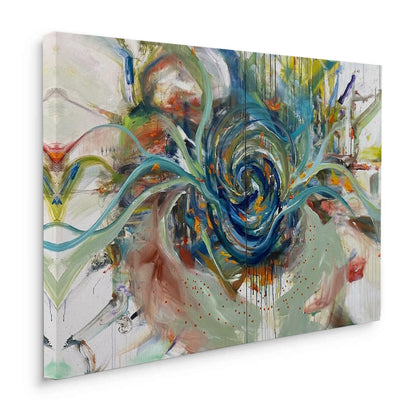 Teal Motion Abstract - Canvas
