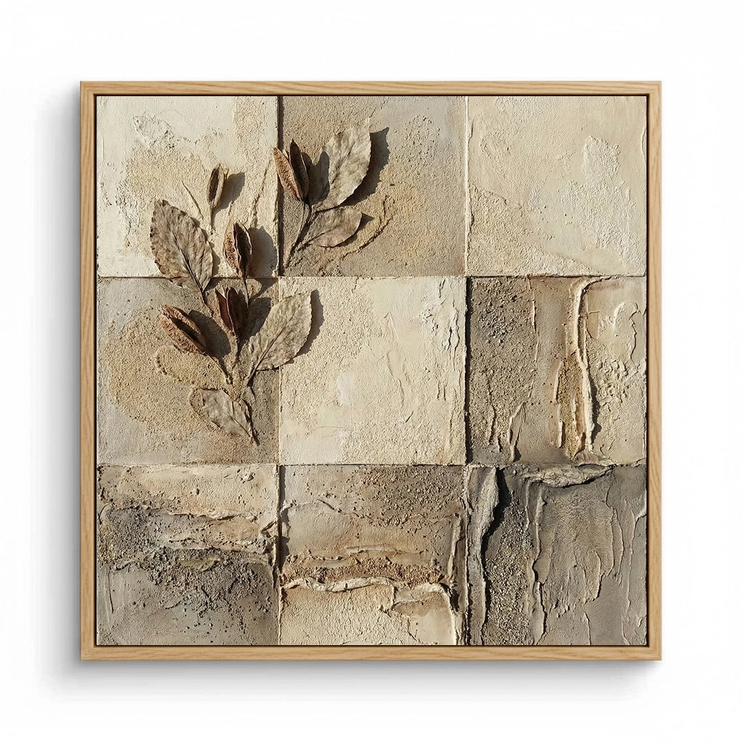 2Textured Earthy Botanical Painting #TEBO110