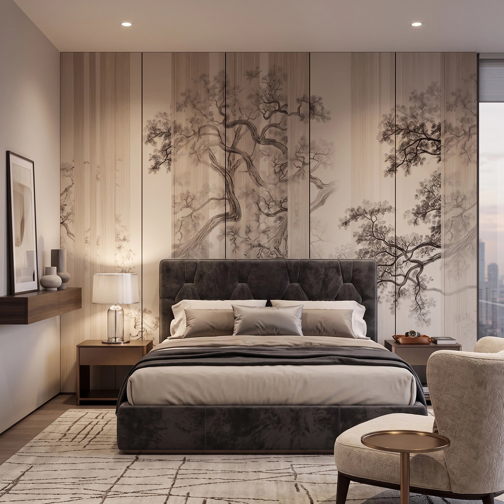 Bamboo Grove Wood Panel Wallpaper Mural – Bedroom