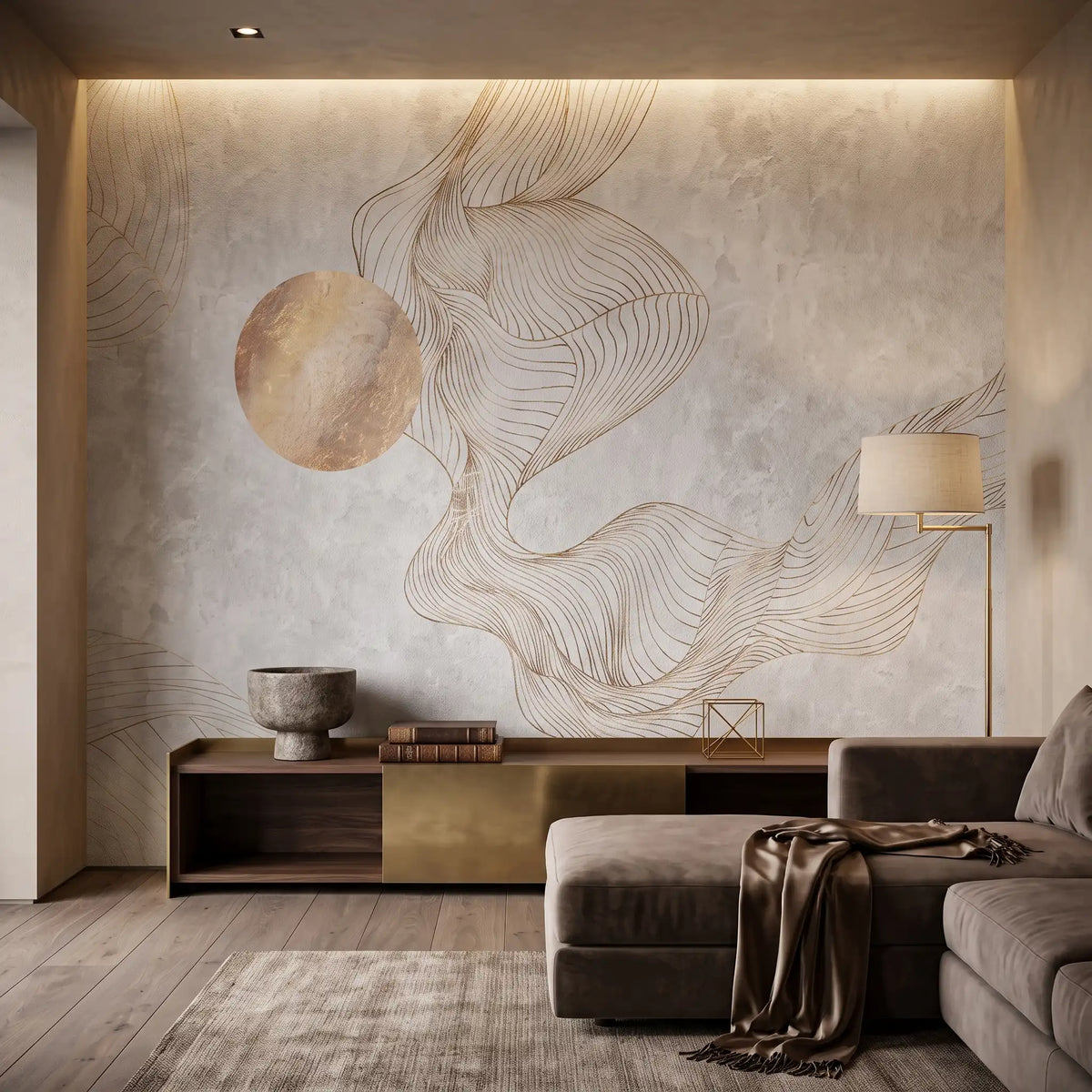 Blush Petal Wallpaper Mural – Living Room