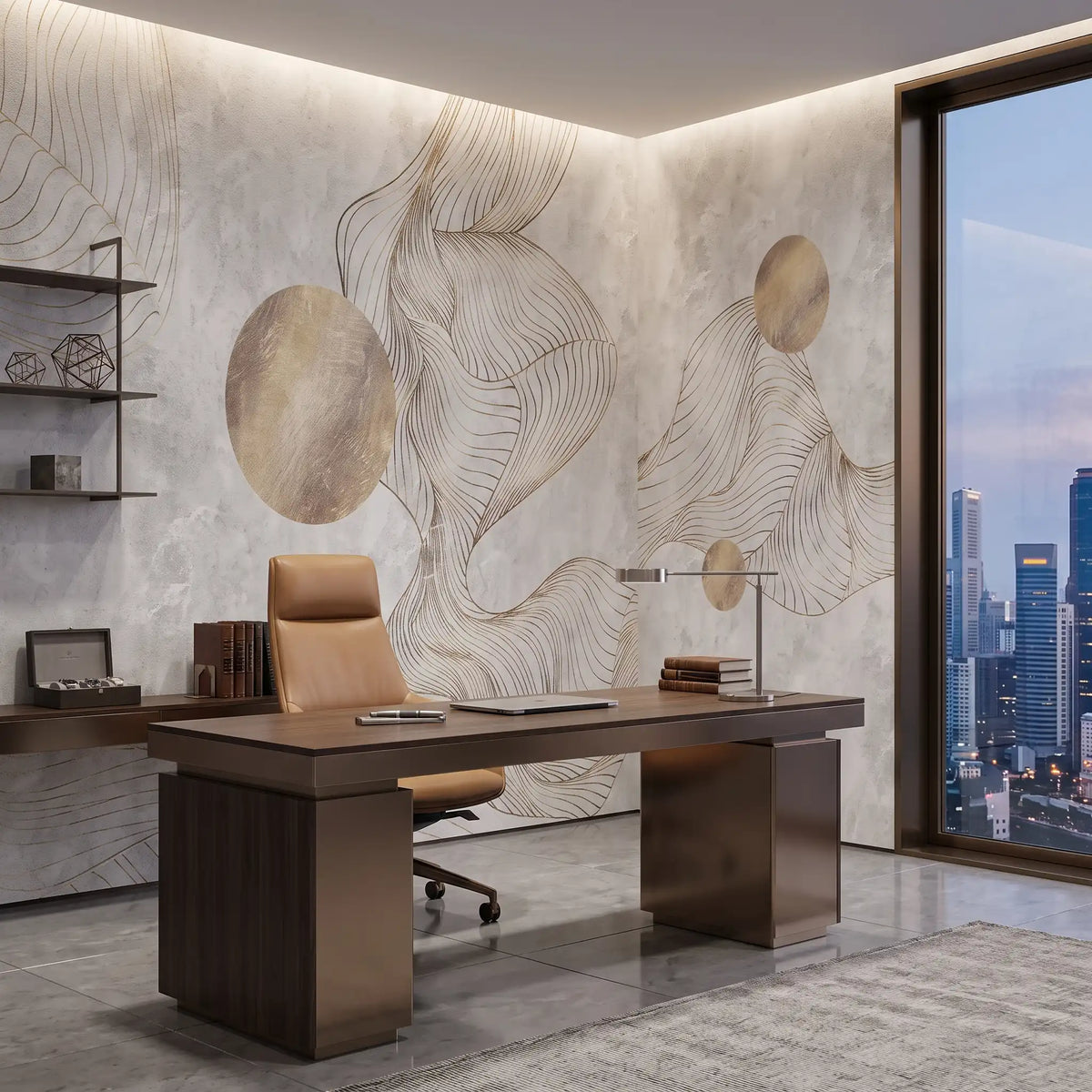 Blush Petal Wallpaper Mural – Office