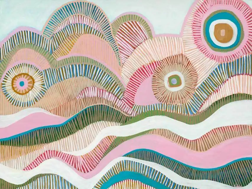 Boho Sunburst Hills Wallpaper Mural – Design