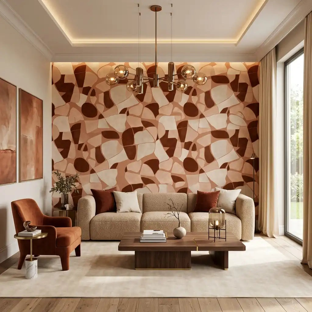 Bold Terrazzo Wallpaper – Adobe Clay