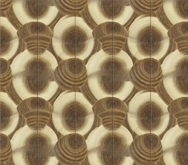 Bronze Geometric Medallion Wallpaper – design