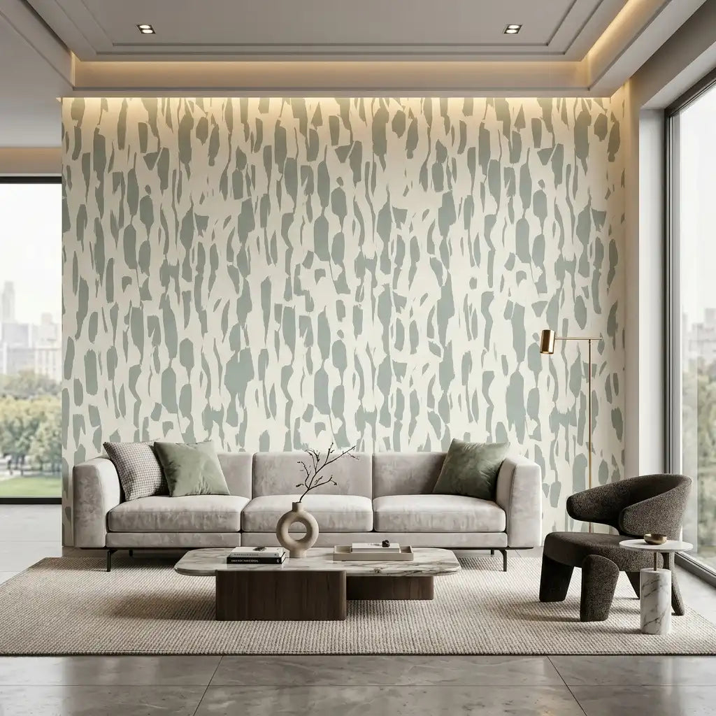 Carved Bark Texture Wallpaper – Lichen room