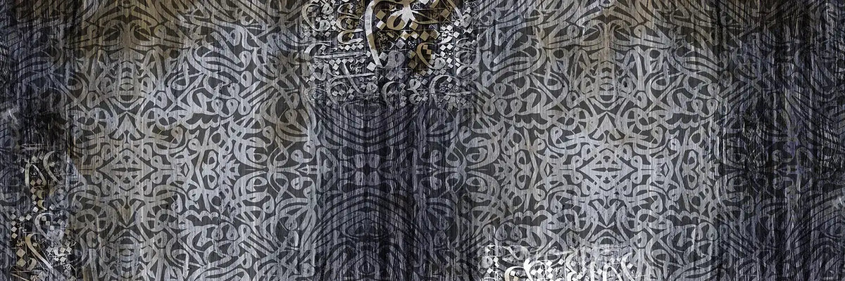 Charcoal Weathered Wallpaper Mural – design