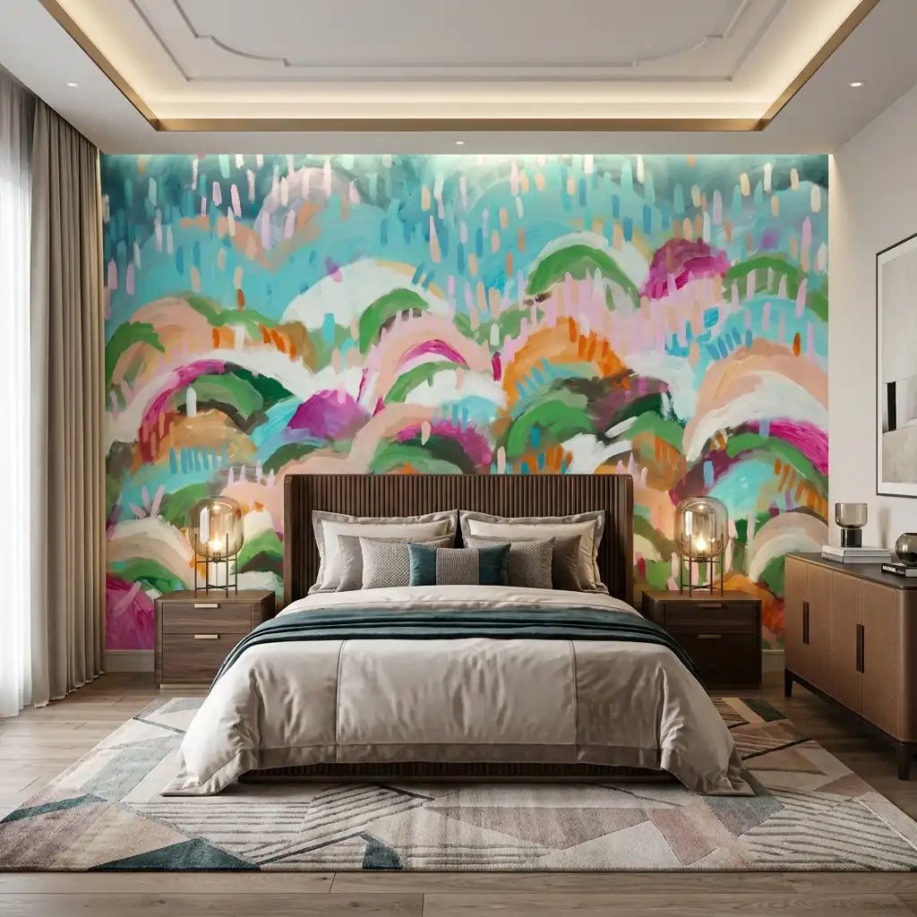 Colourful Painted Hills Kids Wallpaper Mural – Bedroom