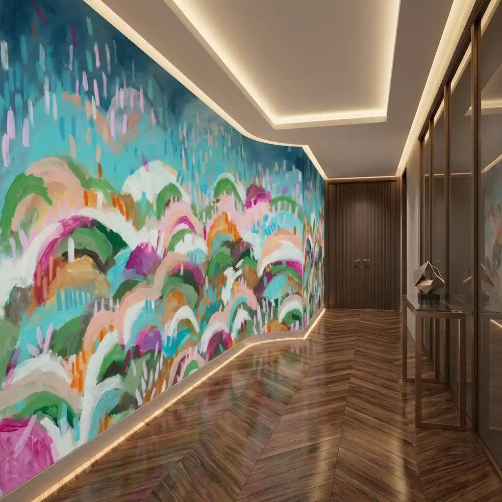 Colourful Painted Hills Kids Wallpaper Mural – Hallway