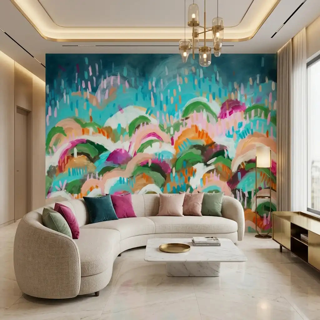 Colourful Painted Hills Kids Wallpaper Mural – Living Room