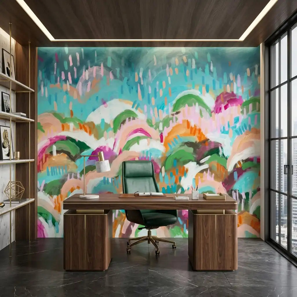 Colourful Painted Hills Kids Wallpaper Mural – Office