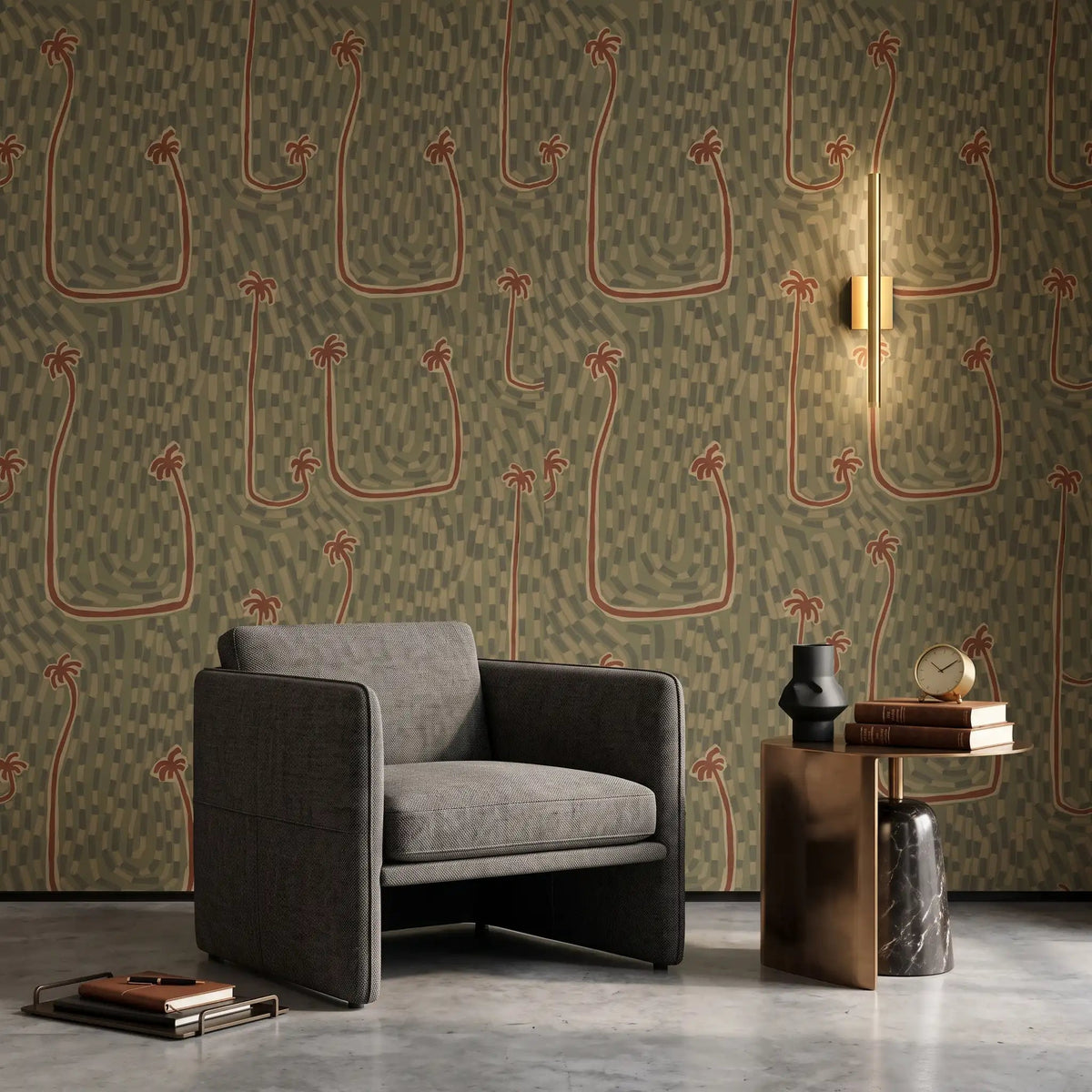 Desert Palm Oasis Wallpaper – Olive Oasis