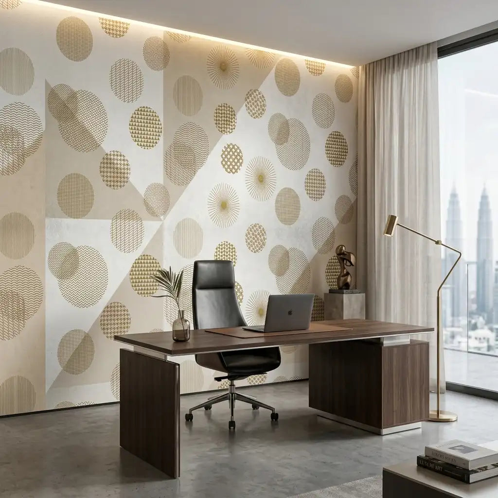 Gold Dot Mosaic Wallpaper – Office