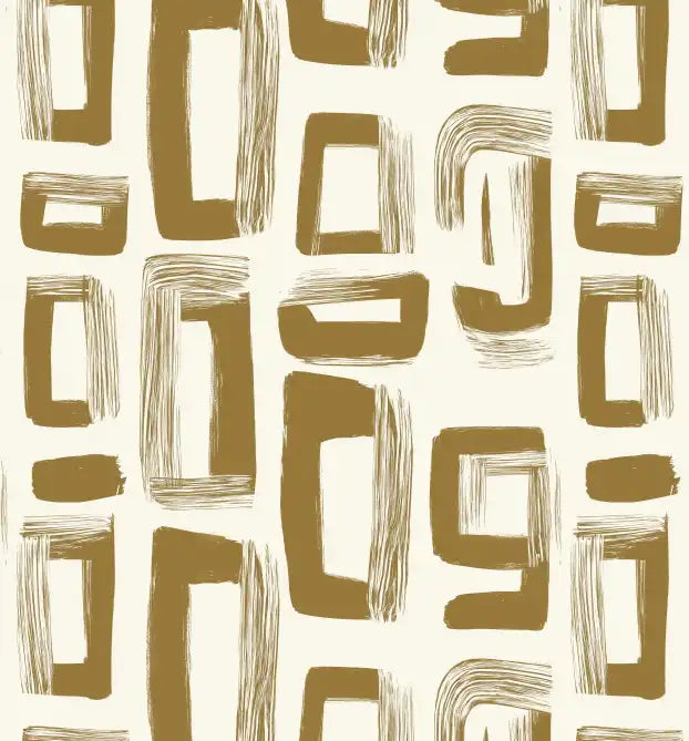 Gold Retro Block Wallpaper – design