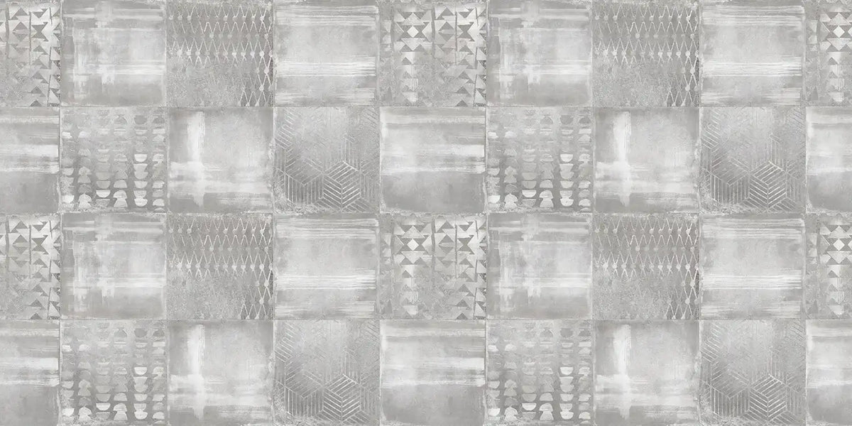 Grey Stone Tile Wallpaper Mural – design