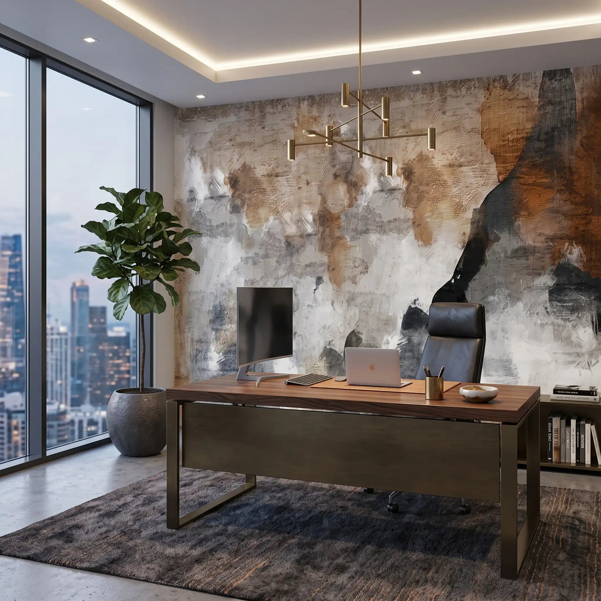 Ink Landscape Wallpaper Mural – Office