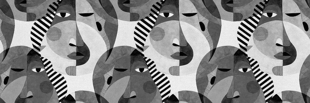 Monochrome Leaf Wallpaper Mural – design