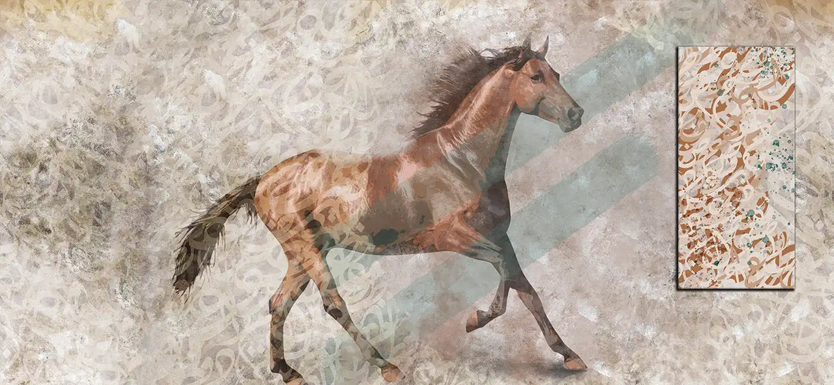 Running Horse Wallpaper Mural – design