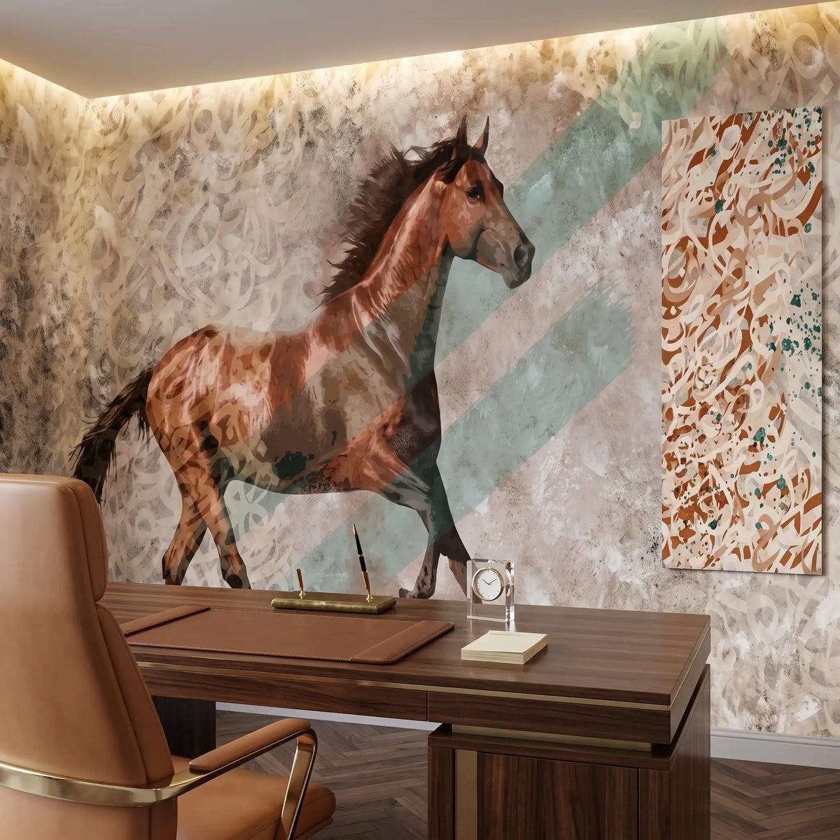 Running Horse Wallpaper Mural – Office