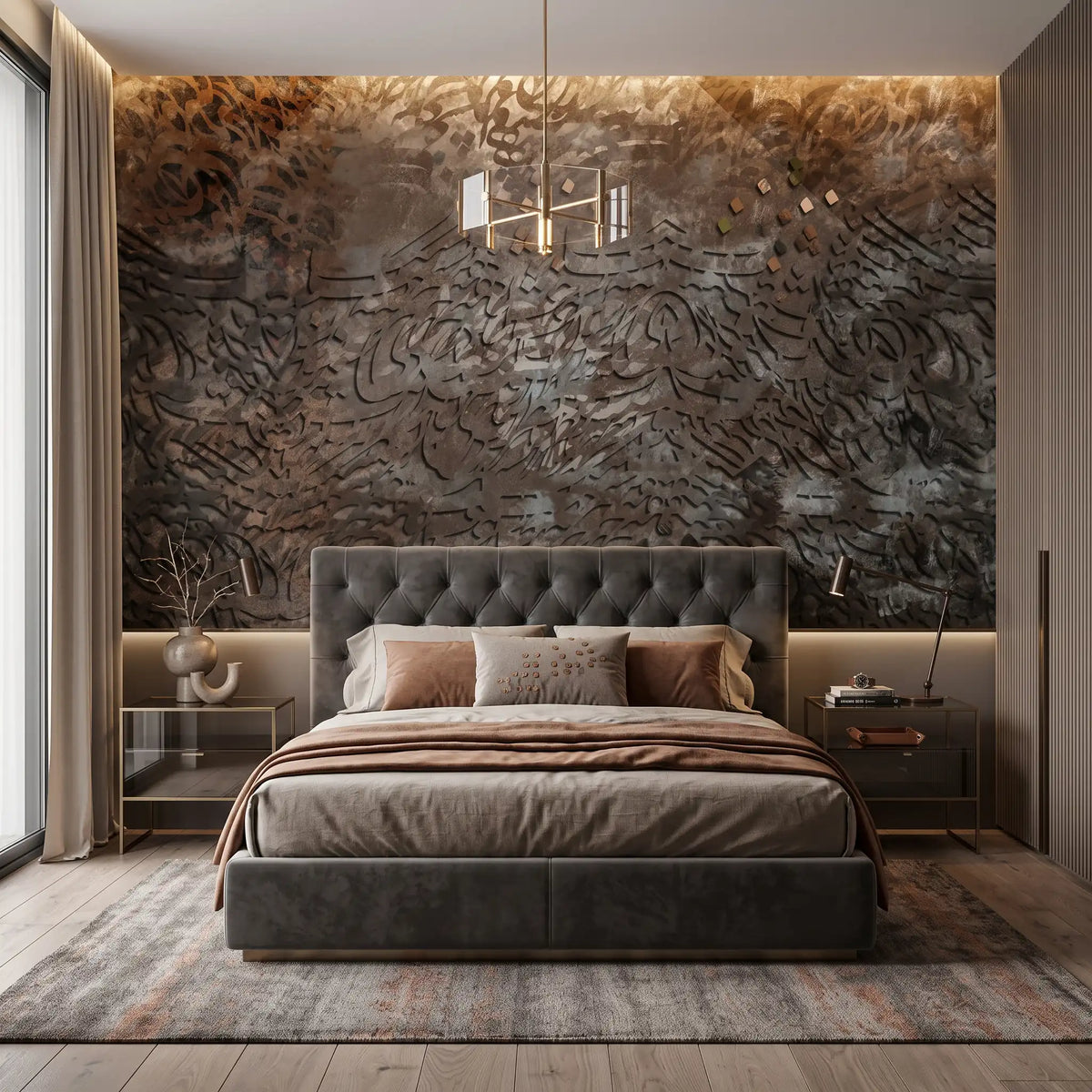Rustic Brick Wallpaper Mural – Bedroom