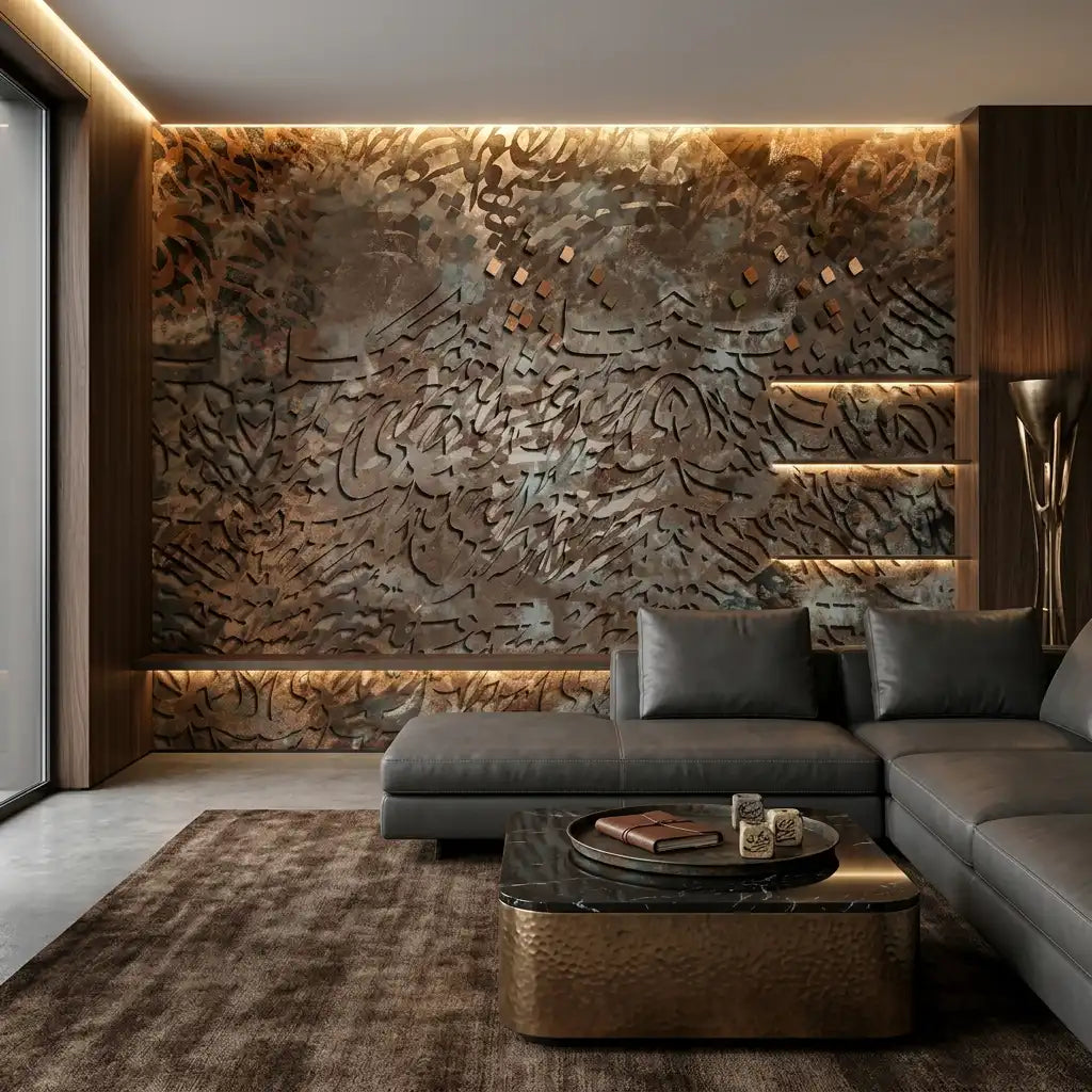 Rustic Brick Wallpaper Mural – Living Room