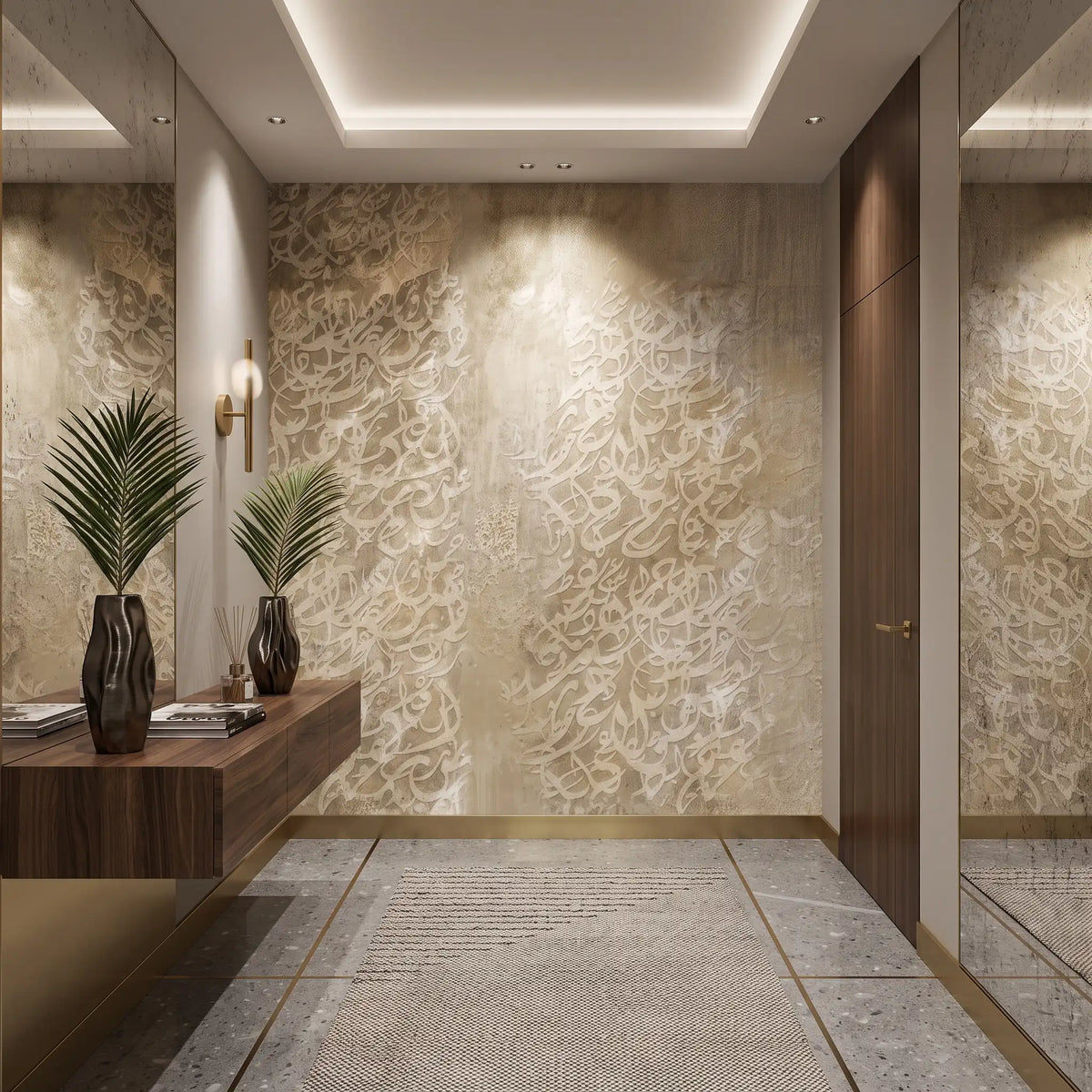 Sandstone Texture Wallpaper Mural – Hallway