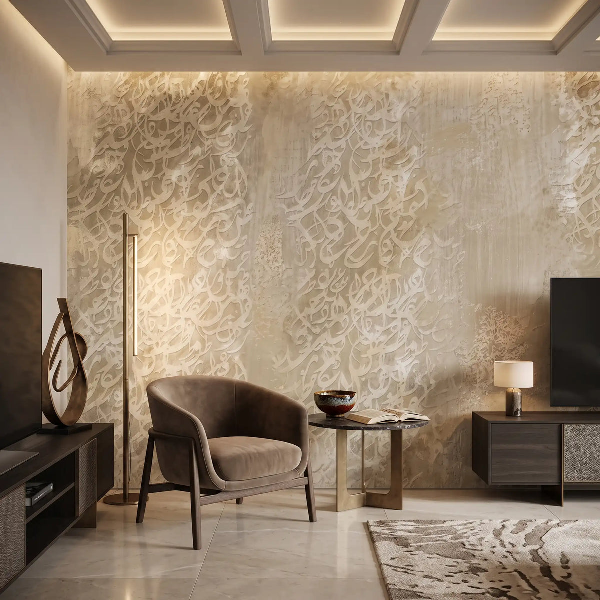 Sandstone Texture Wallpaper Mural – Living Room