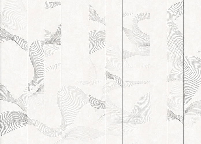 Soft Botanical Line Wallpaper Mural – design