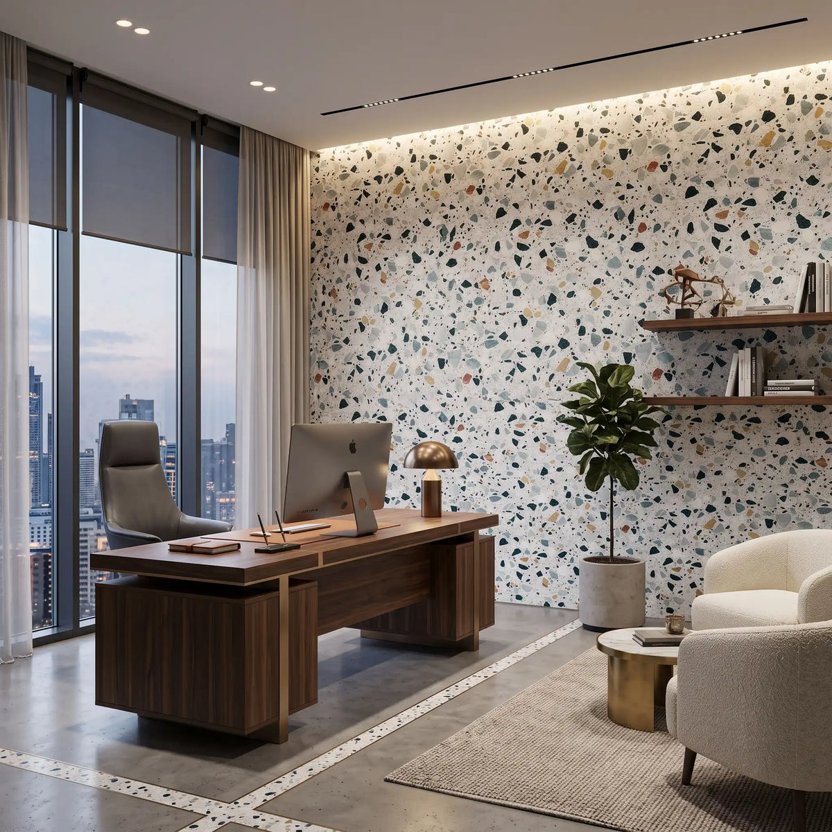 Speckled Terrazzo Wallpaper – Office