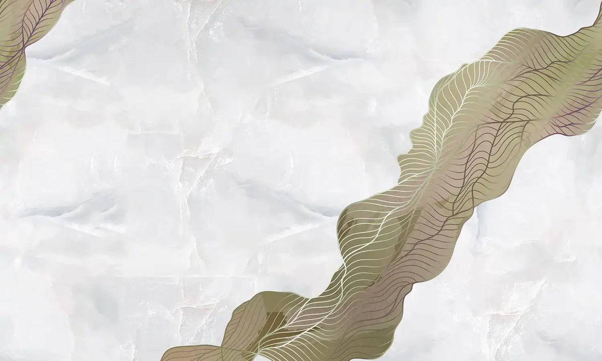 White Gold Vein Marble Wallpaper Mural – design