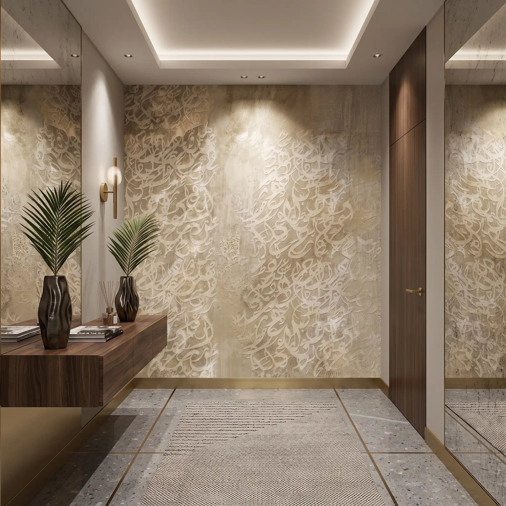 Sandstone Texture Wallpaper Mural – Hallway